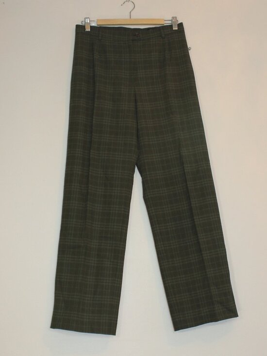 Burburry Pants - Vtg Burberry blend Wool Checkered Pants Wide Leg  Made in England size G14/US 10
